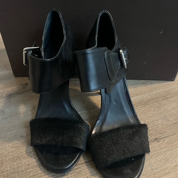 Calvin Klein Buckle Black Women's Heels - Picture 2 of 4